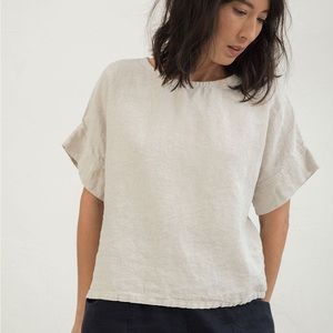 Elizabeth Suzann Georgia Tee in flax linen